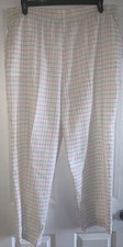Vintage Cricket Lane Seersucker Plaid Pants Size 20