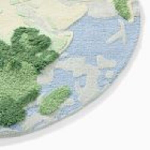 Round Earth Globe Rug – 3D Planet Design Carpet for Kids Room, Classroom - Picture 3 of 4