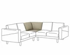 Ikea Norsborg corner section COVER , Grasbo Beige, 503.826.43