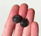 WW2 USMC US Marine Corps Military Service Cap Hat Chin Strap Studs Screw Buttons