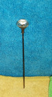 Antique Faceted Cut Clear Prong Glass Hat Pin 1930s