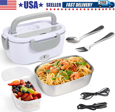 #ad 1.5L Electric Heating Lunch Box Portable for Car Office Food Warmer Container US $18.27