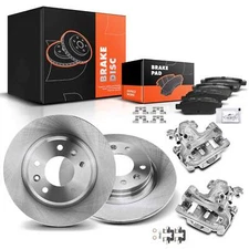 New Rear Disc Brake Rotor & Pads + Brake Caliper for Mazda 6 Ford Fusion Mercury