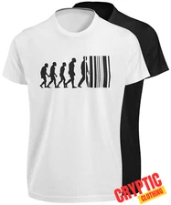 Human Barcode Evolution T SHIRT  Anarchy Anti-Capitalist Anarchy Obey 1984 TEE
