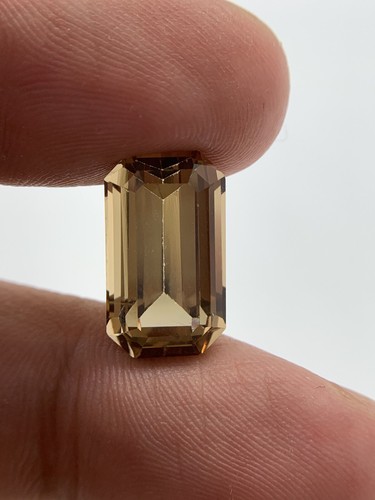 Top Color Champagne Topaz 16mm Ascher Cut 11.50 Ct Loose gemstone Brazil - Picture 8 of 8