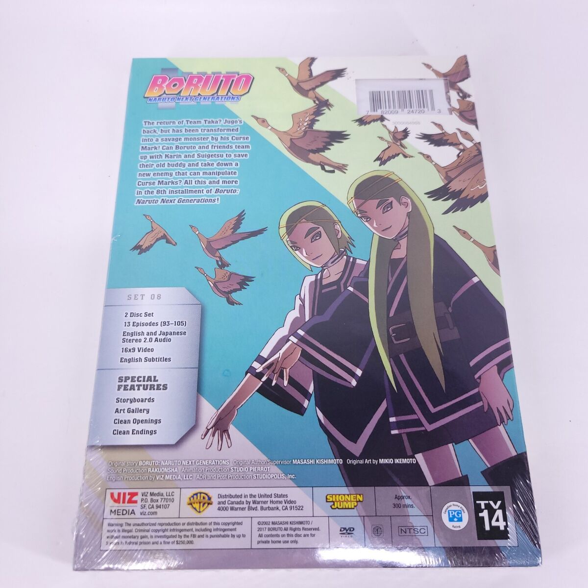 Boruto Blu-Ray Set 8 Shadow of the Curse Mark Ep. 93-105 English