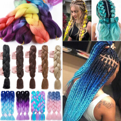24'' 100g Jumbo Hair Extensions Crochet Braiding Hair Box Twist Braid For Human H