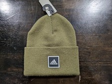 ADIDAS Beanie Knit Wide Cuff Fold Olive Green AeroReady One Size Fits Most