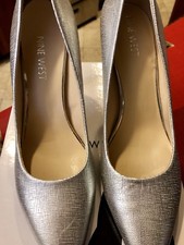 Nine West Women’s Flax Metallic Dress Pump, Silver