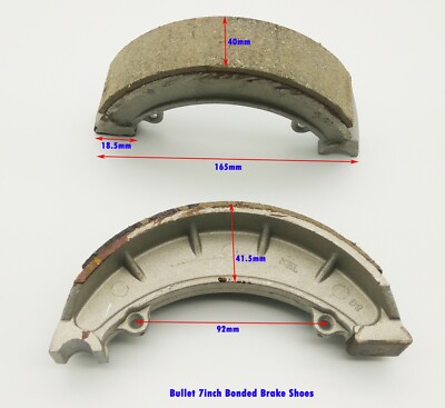 MOTORRAD ENFIELD BULLET ERSATZTEIL BREMSBACKE PAAR BELÄGE VORNE 7'' #143971