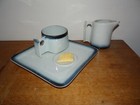 Petit Déjeuner Porcelaine du Lot Virebent Vintage Design 1970 Tasse Pot à Lait