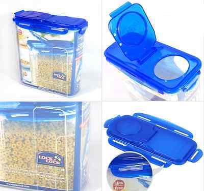 BPA Free Lock & Lock Cereal Dispenser 3.9L Food Snack Storage Plastic Container 