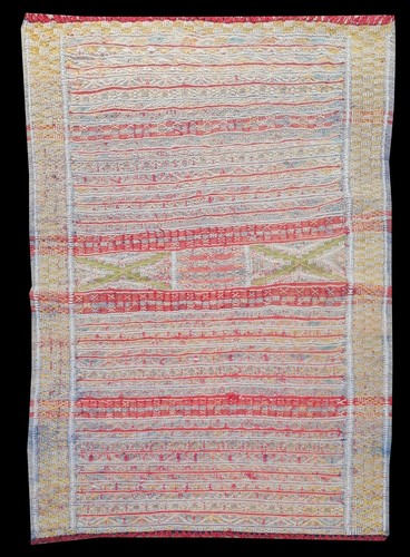 Amazing Hand Knotted Vintage Morocco Sumouk Kilim Wool & Silk Area Rug 4 x 3 Ft