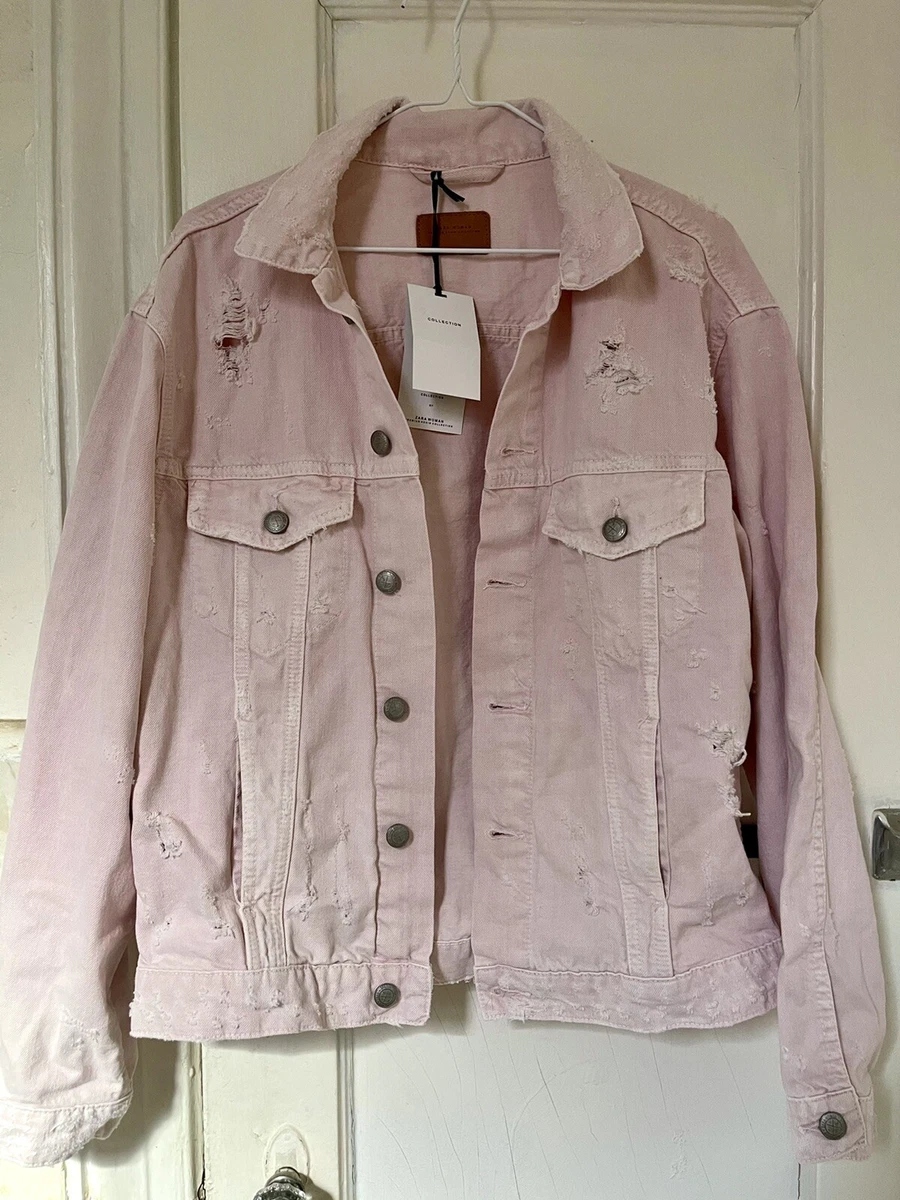 Pink denim hotsell jacket zara