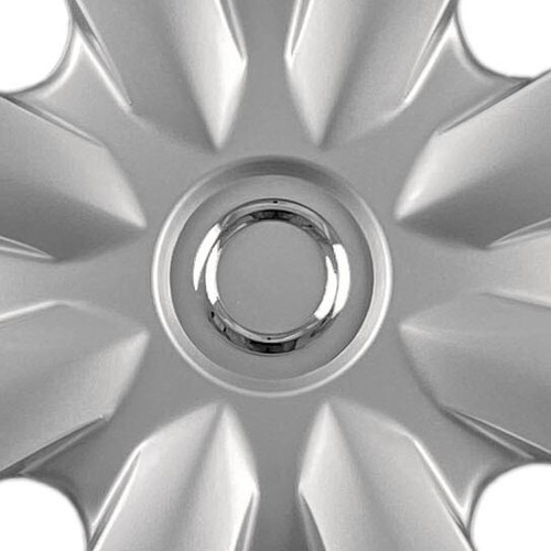 Set of (4) 15" Silver Hubcaps for Toyota Corolla 2009-2013, 8 Spoke, Heavy Duty - Picture 4 of 6