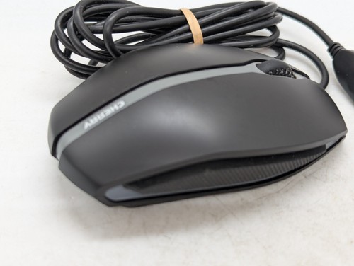 Souris Cherry Gentix défectueuse molette de défilement optique filaire USB silencieuse noire JM-03 - Photo 4/11