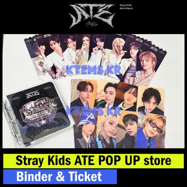Stray Kids ate pop up store binder photocard ticket polaroid benefit