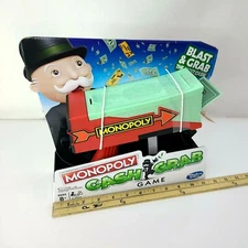 Hasbro Monopoly Cash Grab Game 2017 Money Blaster Gun Family Game Room Night NIB