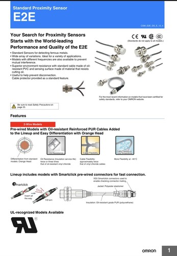 E2E-X7D1-N, 2 WIRE, M18, 7MM SENSING DISTANCE, TUBULAR PROXIMITY SWITCH OMRON - Picture 12 of 24