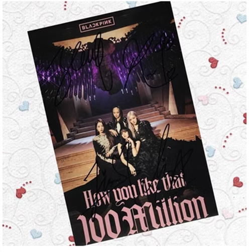 BLACKPINK BORN PINK Autographed Photo 6'' Autographs LISA Jennie ROSE Jisoo Gift - Picture 6 of 20