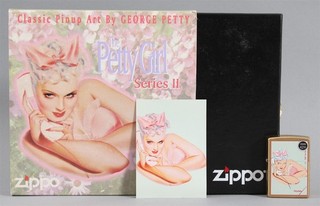 Encendedor ZIPPO Pin Up The Petty Girl Serie II GEORGE PETTY 1999 SIN USAR de colección