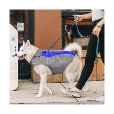 Ezer Waterproof Reflective Dog Raincoat - Soft Fleece Lining Outdoo... Fast Ship