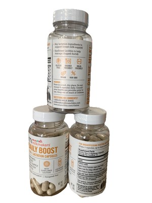 Milkmakers Daily Boost Lactation Supplement 3 Pack =180 Capsules
