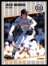 Jack Morris 1989 Fleer #139 Detroit Tigers MLB READ FREE SHIPPING AutographDen