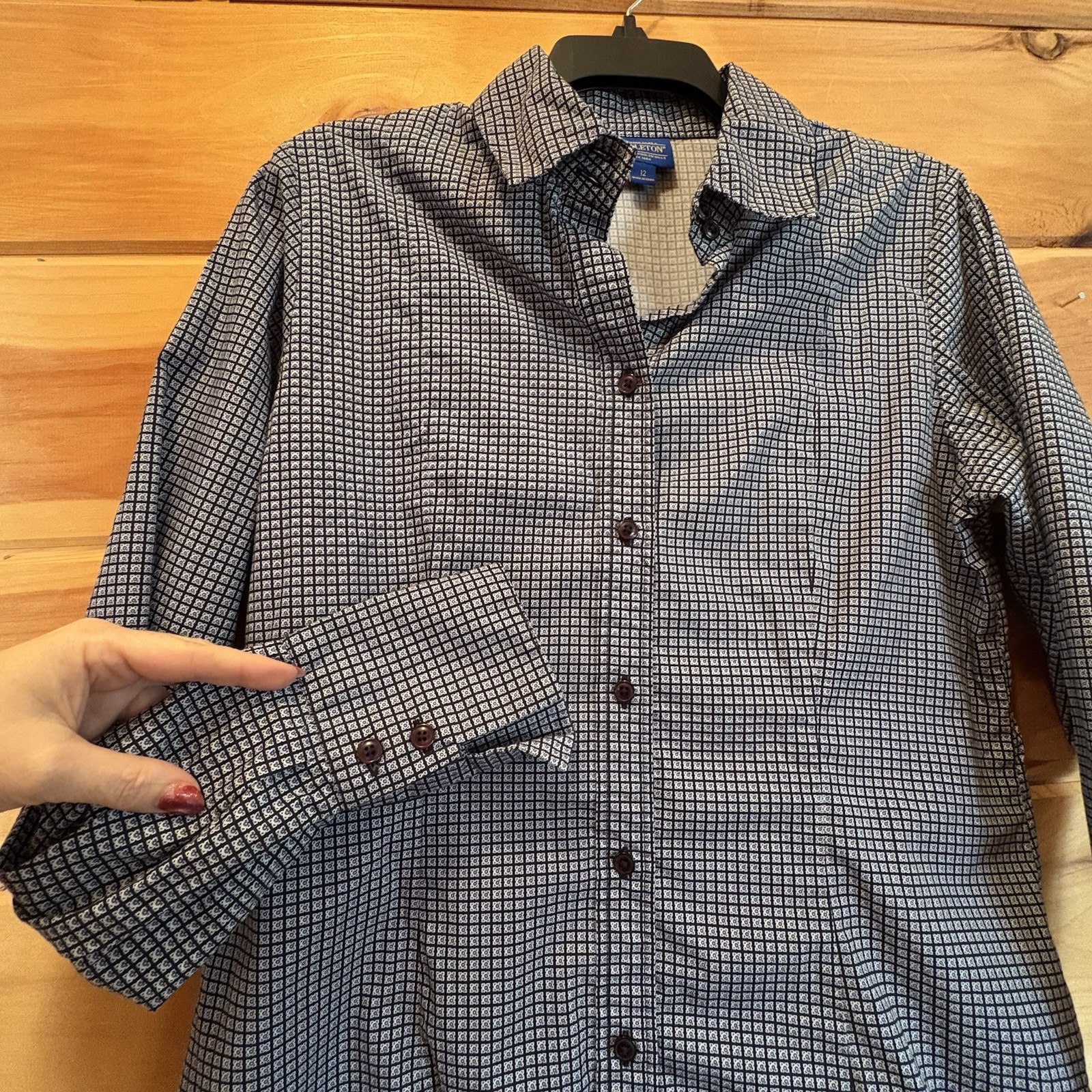 Pendleton Button Down Shirt size 12, 100% cotton. - image 3