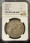 1880-O Morgan SILVER Dollar NGC AU58 MICRO o Variety