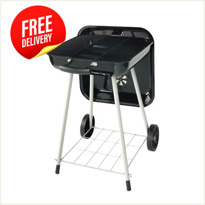 Expert Grill 17.5'' Charcoal Grill Portable BBQ with Wheels Black