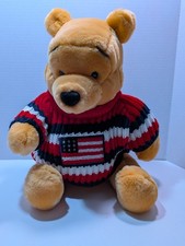 Disney Store Americana Flag 4th Of July Winnie The Pooh Plush