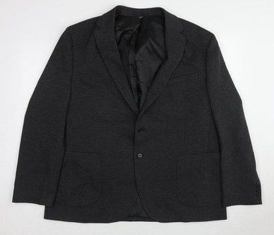 Marks and Spencer Herren Sakko Blazer Grau Polyamid Größe 48 Regular