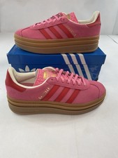 Adidas Gazelle Bold J Women  s Size 5.5 Rose Tone / Scarlet / White JQ7407 NIB