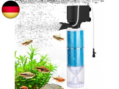 fishkeeper Aquarium Filter,10W 570L/H Einstellbarer Durchfluss Aquarium