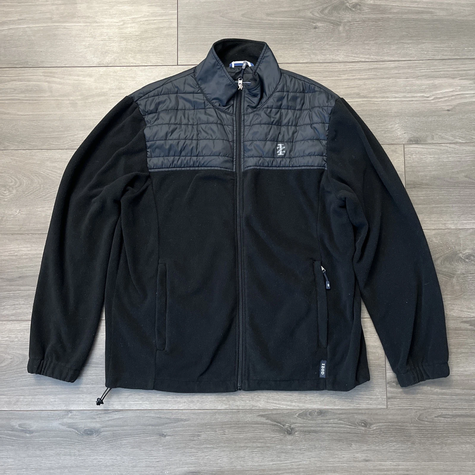 IZOD Mens L Full Zip Quilted Fleece Jacket Black
Opens in a new window or tab