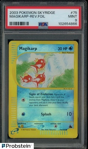 2003 Pokemon Skyridge #75 Magikarp Reverse Foil PSA 9 MINT
