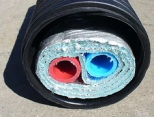 1-1/4" 100' Insulated Outdoor Furnace Non Barrier 3 Wrap PEX Pipe