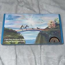 Pet Dog Wooden Memorial Rainbow Bridge for Fur Moms Dads by Capti