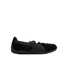 PUMA Speedcat Ballet Velvet Slip On Youth Girls Black Sneakers Casual Shoes 406