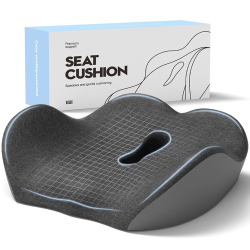 Seat Cushion for Office Chair, Sciatica and Tailbone Pain Relief Cushion, Coc...