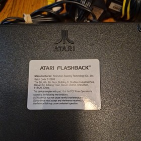 Atari Flashback Black Portable Video Game Home Console With Controllers & wires 