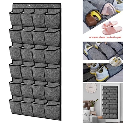 Schuhhalter mit 24 Taschen Organizer über der Tür hängendes Aufbewahrungshaken - Bild 1 von 4