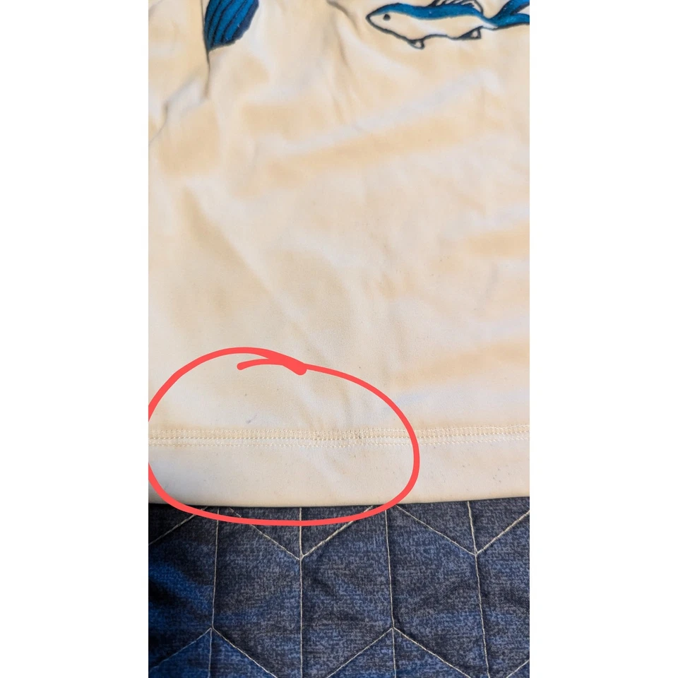 Camisa de natación Gymboree para niños talla 10 con protección contra erupciones bordada buceador DEFECTUOSA Foto 4 de 4