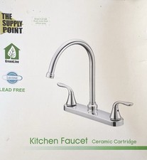 The Supply Point Double Handle Kitchen Faucet Lead Free Brush Nickel Mod :201366