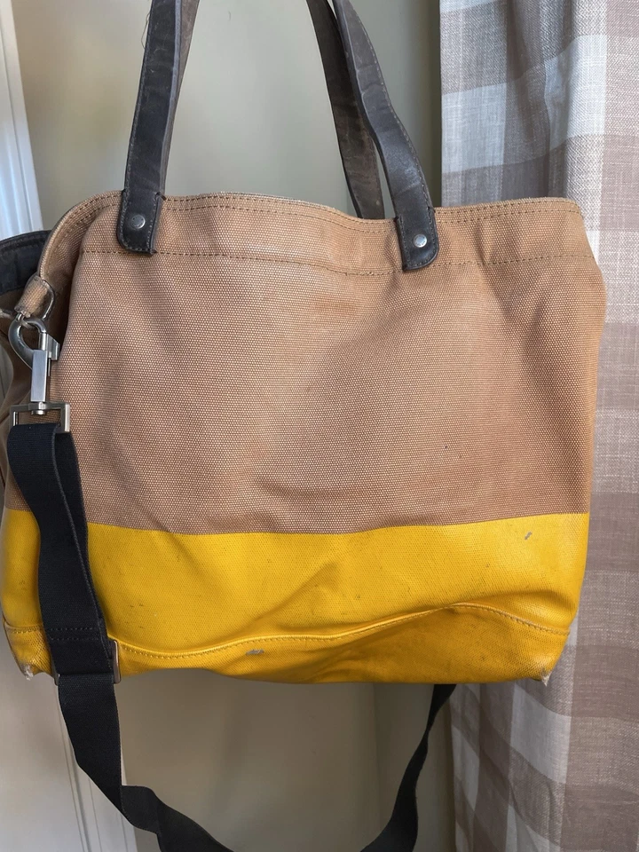 Jack Spade Vintage Tote Bag Commuter Crossbody Men’s Coated WELL LOVED/USED - Image 2 of 4