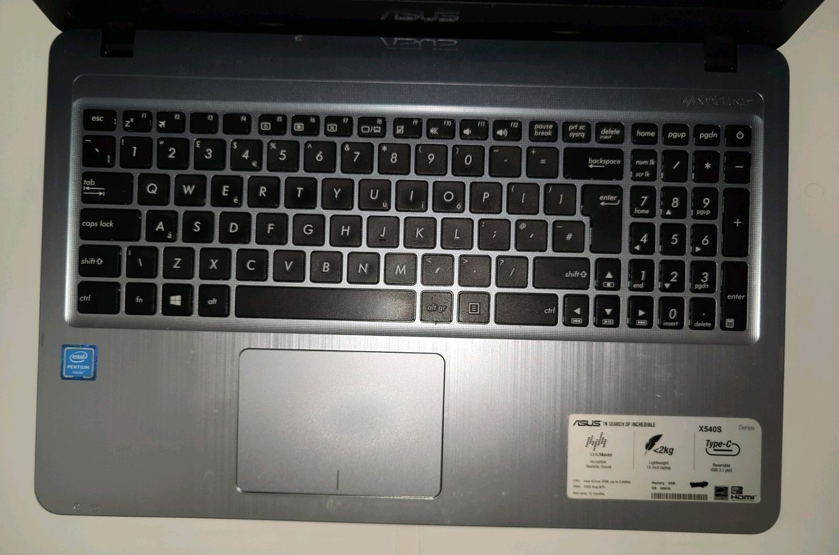 ASUS X540S 15.6'' Intel Pentium N3700 128GB SSD 8GB Ram FHD Grey ASUS X540S 15.6'' Intel Pentium N3700 128GB SSD 8GB Ram FHD Grey