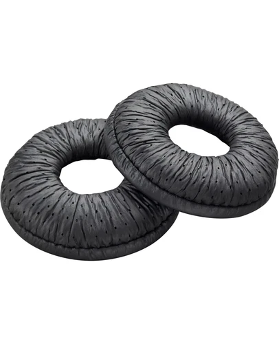 Poly Kunstlederohrkissen fรผr Savi & CS540 Schwarz 2er-Pack Ersatzpolster NEU