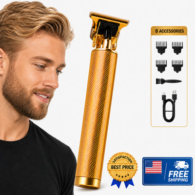 Vintage T9 Professional Gold Hair Trimmer Beard Clipper Zero Gap Cordless Barber