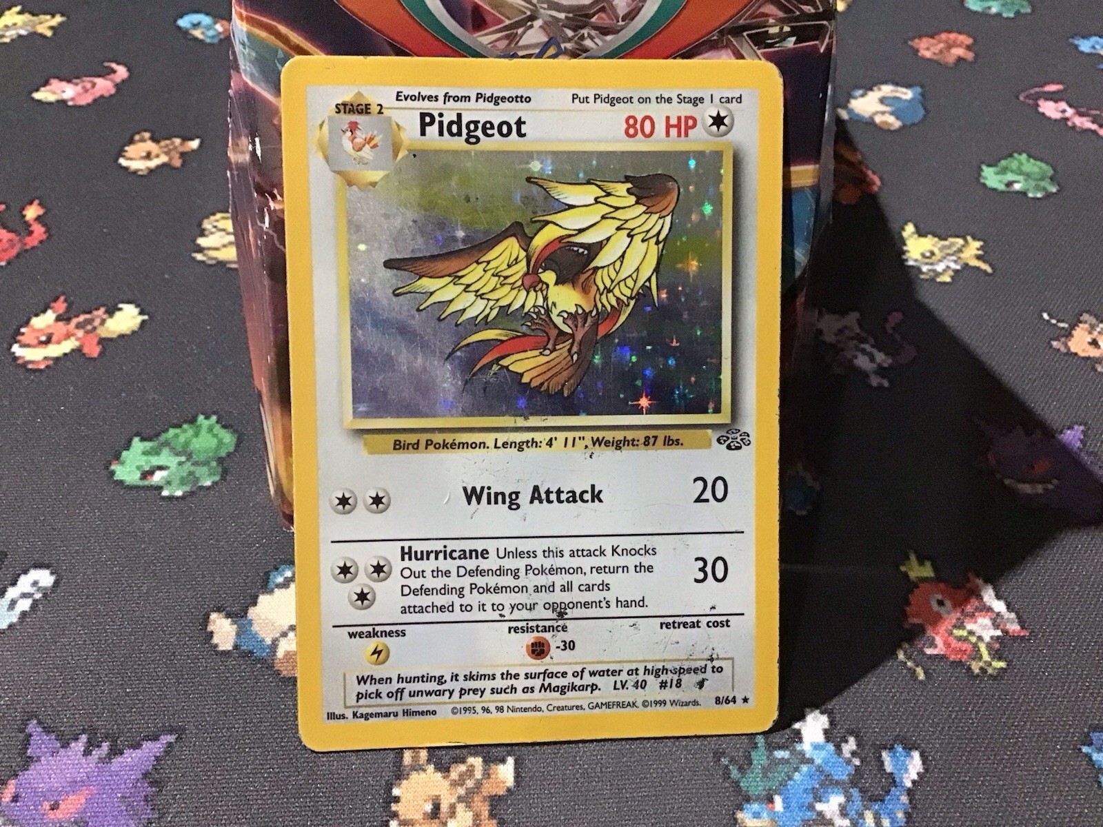 Pokemon TCG Pidgeot 8/64 8/64 Jungle Holo Rare Pokemon Card